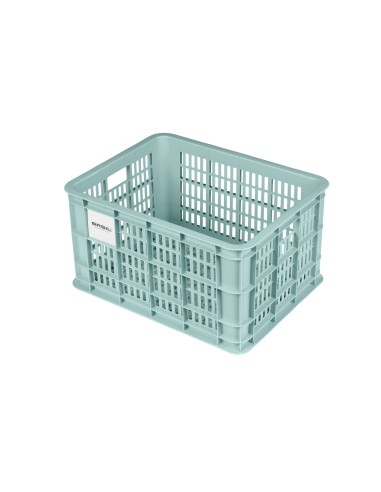 Basil fietskrat M silver blue 29.5L recycled