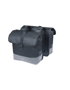 Basil fietstas dubbel Mara Evo zwart 28-34L