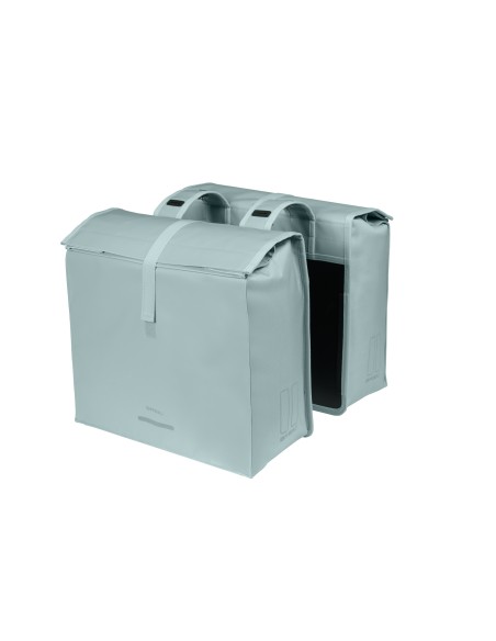 Basil fietstas dubbel Urban Load Pro silver blue 50-64L