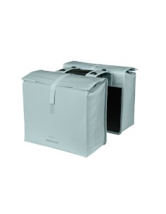 Basil fietstas dubbel Urban Load Pro silver blue MIK 50-64L