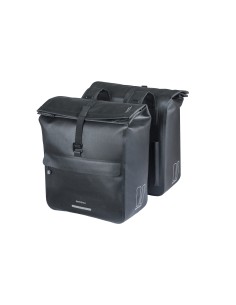 Basil fietstas dubbel Urban Dry Neo zwart 46-52L