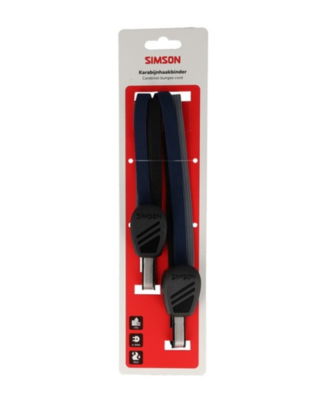 Simson karabijnhaakbinder 71cm zwart/blauw/antraciet