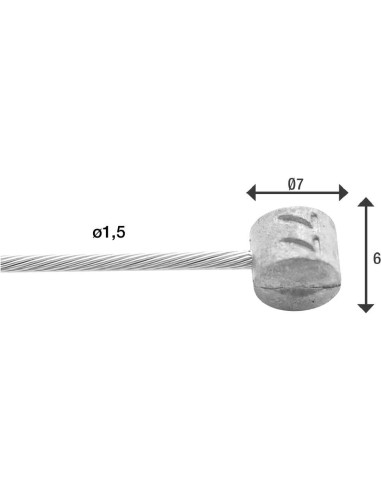 Elvedes rem binnenkabel nippel 7x6