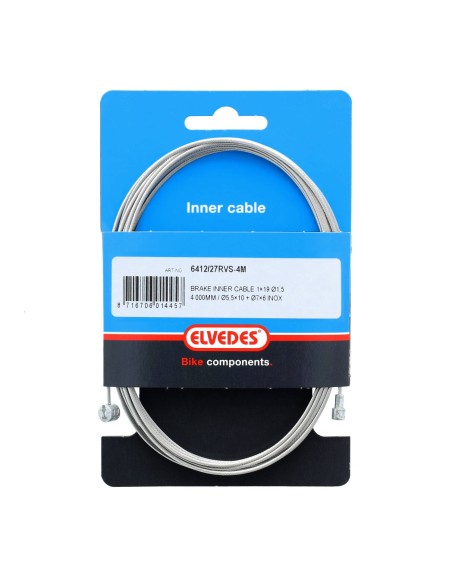 Elvedes rem binnenkabel rvs 4m 2 nippels ton 7x6 peer 5.5x1