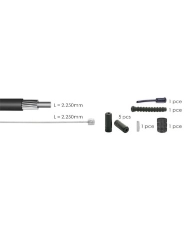 Elvedes schakel kabel kit 1x zwart