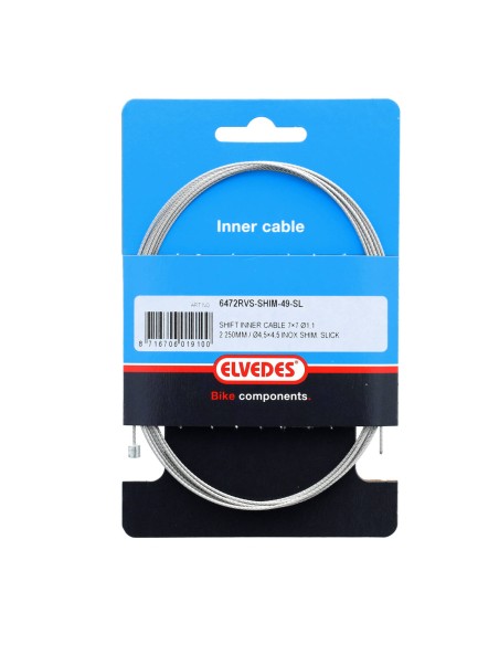 Elvedes schakel binnenkabel rvs 49 draads nippel 4.5x4.5