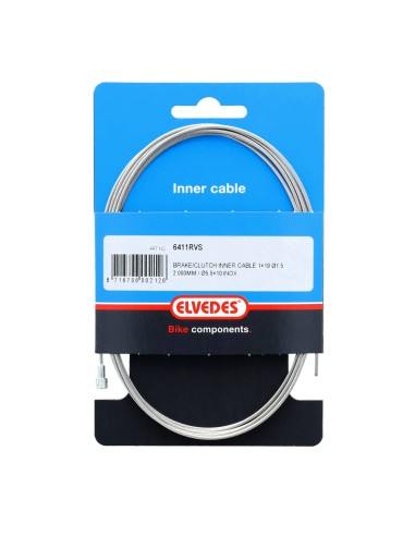 Elvedes rembinnenkabel RVS 19dr 1.5mm met V-nippel 2000mm