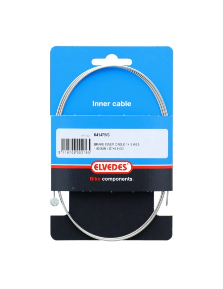 Elvedes rembinnenkabel RVS 19dr 1.5mm T-nippel 1000mm