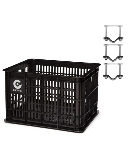 Cortina Krat Dubai incl. bevestiging 29,5L zwart 45x35x25cm