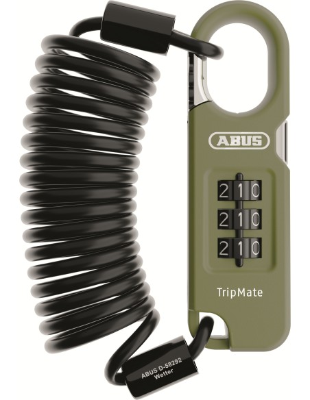 Abus kabelslot code Combiflex Tripmate 180 olive green