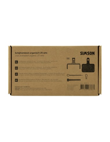 Simson schijfremblok organisch Shimano/Tektro doos (25)