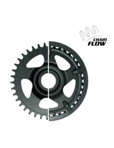Miranda kettingblad 38t Yamaha PW- CL55 mm Chain Flow zwart