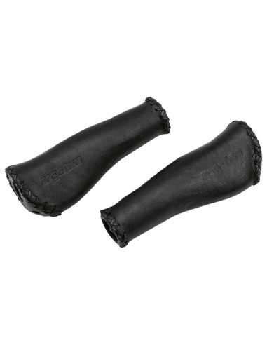 Ergotec handvatten Monaco 135mm leder zwart