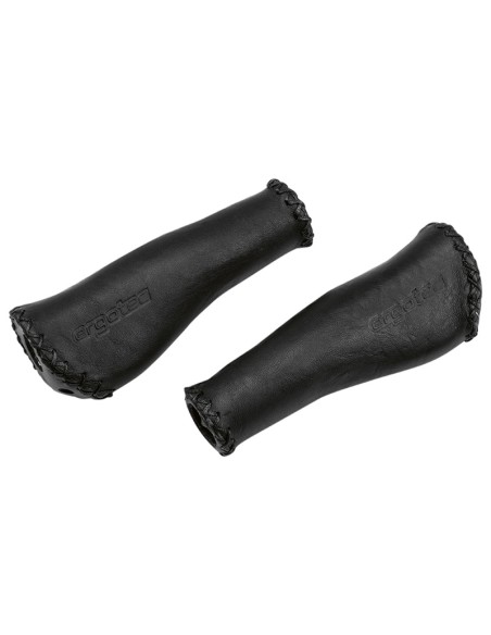 Ergotec handvatten Monaco 135mm leder zwart