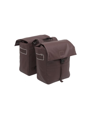 New Looxs fietstas dubbel Leeds chocolate 38L