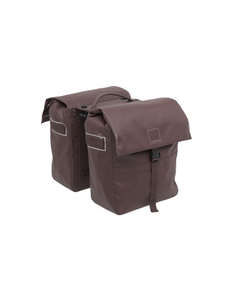 New Looxs fietstas dubbel Leeds chocolate MIK 38L