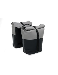 New Looxs fietstas dubbel Nyborg grey/black MIK 2.0 34L