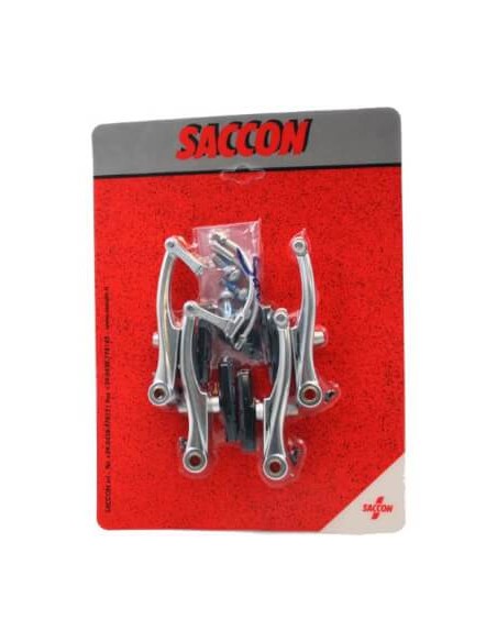 Saccon V-brake set voor + achter zilver