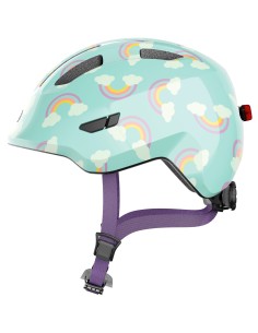 Abus helm Smiley 3.0 LED blue rainbow S 45-50cm