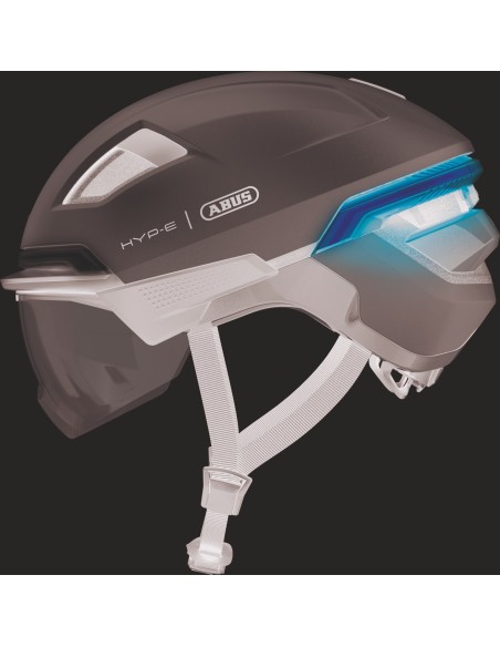 Abus smart helm Hyp-E Bl.Ace gleam silver L 57-61cm