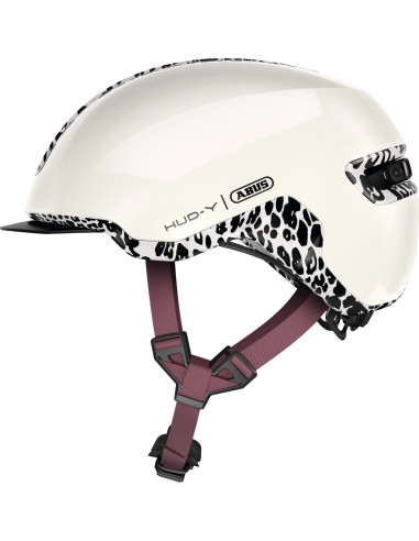 Abus helm HUD-Y leo white L 57-61cm