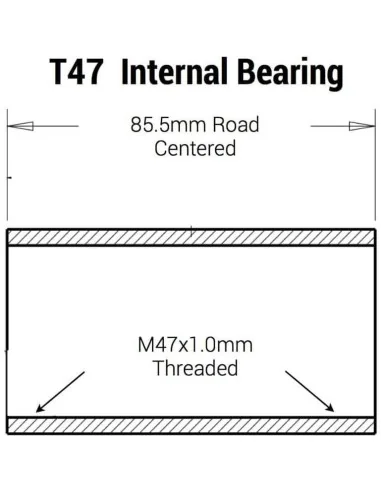 Praxis trapas adapter M30 T47 I.B. 85.5mm
