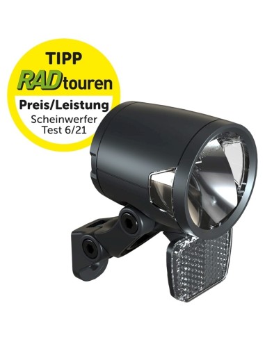 Herrmans koplamp H-Black MR8 aan/uit dynamo