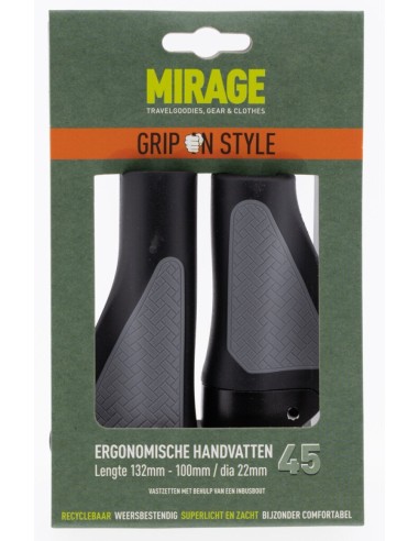 Mirage handvatten Grips in Style 100/132mm zwart/grijs