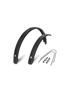 EF spatbord set Tempo Square 28 inch 58mm zwart