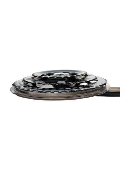 Crankstel 48/38/28t 8sp zwart