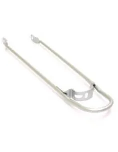 Spatbordstang achter bumper 28 zilver