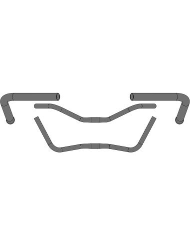Ergotec stuurbocht Country 25.4 Mas-nb zwart