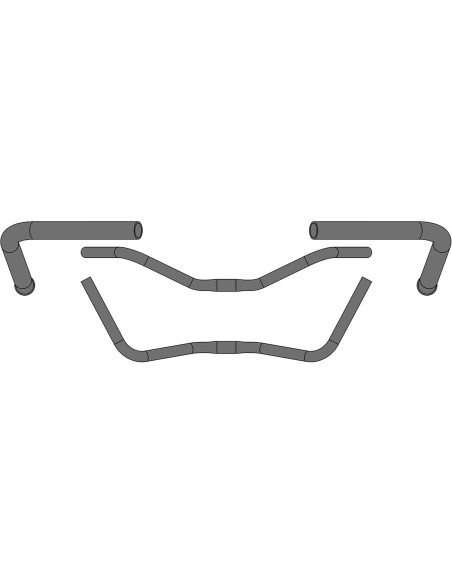 Ergotec stuurbocht Country 25.4 Mas-nb zwart