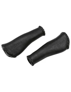 Ergotec handvatten Monaco 135mm leder zwart