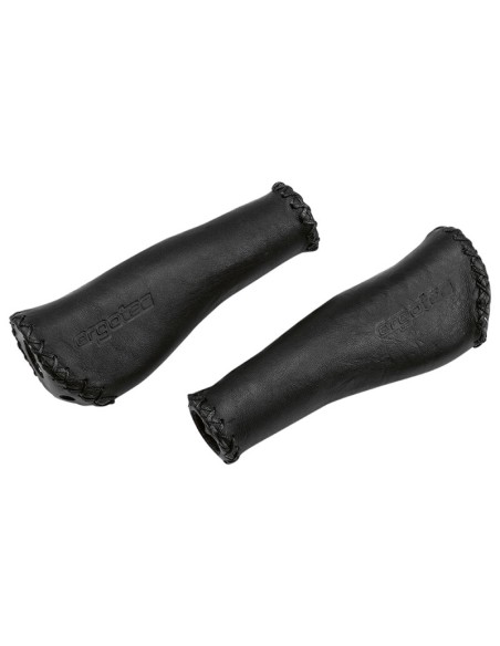 Ergotec handvatten Monaco 135mm leder zwart