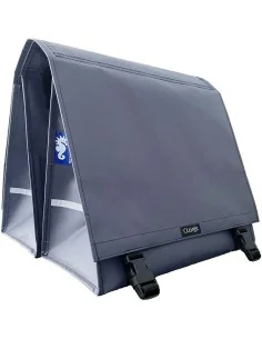 Clarijs fietstas dubbel XL PVC 46L met uitsparing mat grijs