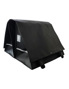 Clarijs fietstas dubbel XXL PVC 70L met uitsparing zwart