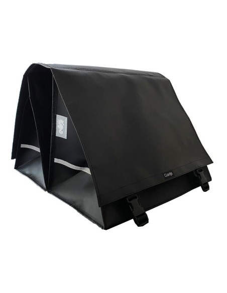 Clarijs fietstas dubbel XXL PVC 70L met uitsparing zwart