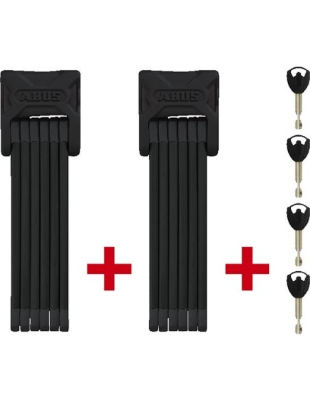 Abus vouwslot Bordo XPlus 6000K/90 black twinset SH