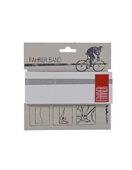 FAHRER broekklem Band refelecterend wit