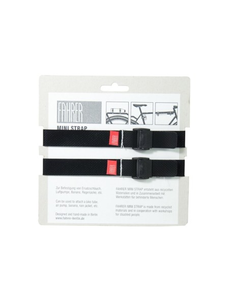 FAHRER Cargo Mini strap M 35x2cm zwart (2 stuks)