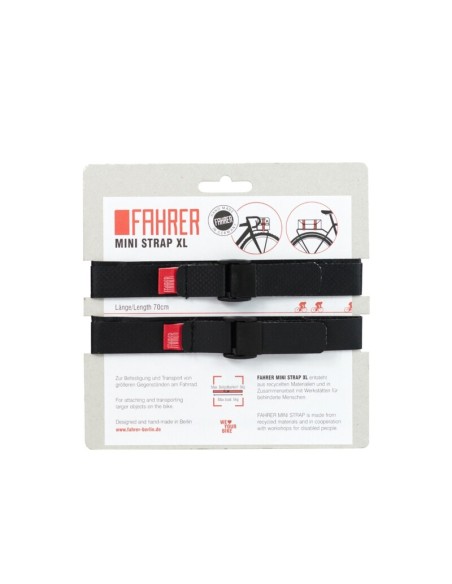 FAHRER Cargo Mini strap XL 70x2cm zwart (2 stuks)