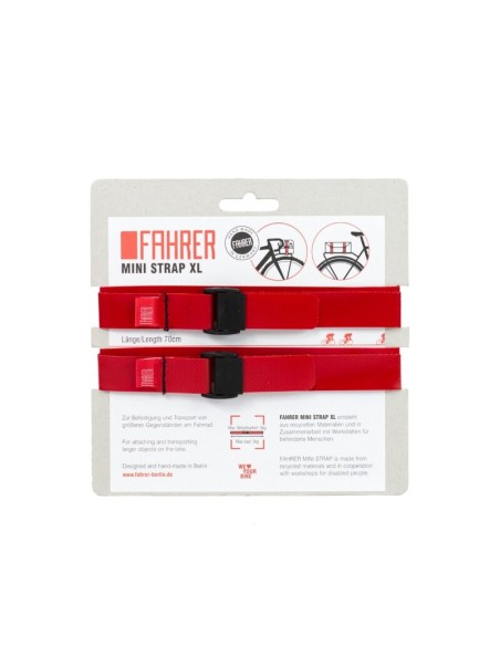 FAHRER Cargo Mini strap XL 70x2cm rood (2 stuks)