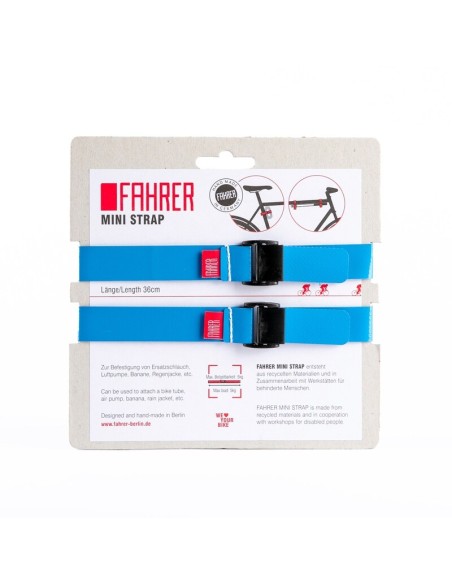 FAHRER Cargo Mini strap M 35x2cm lichtblauw (2 stuks)