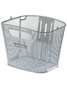 Basil mand Bold front FM 26L zilver 34x28x27cm