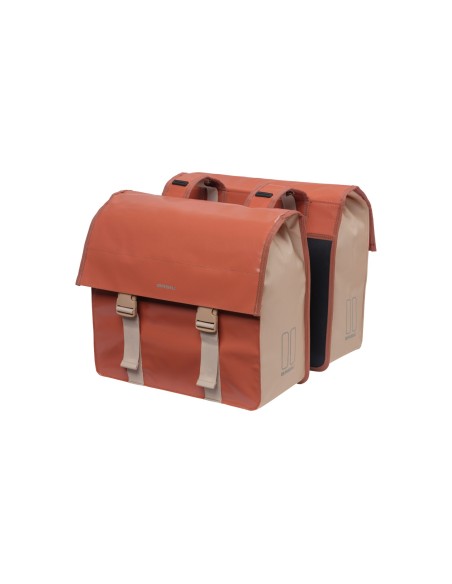 Basil fietstas dubbel Urban load terra red/rose 48-53L