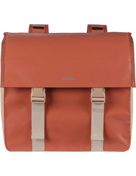 Basil fietstas dubbel Urban load terra red/rose 48-53L
