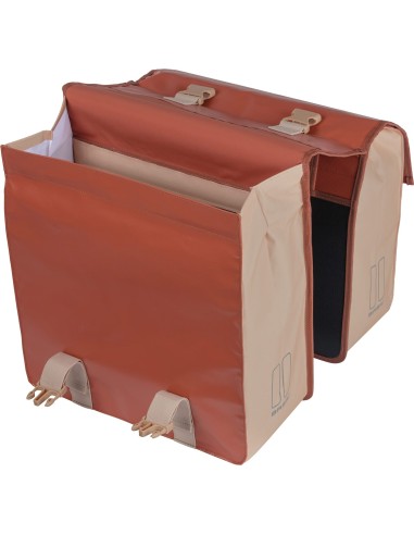 Basil fietstas dubbel Urban load terra red/rose 48-53L