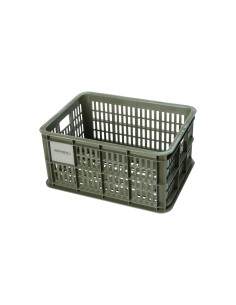 Basil fietskrat S moss green 17.5L recycled