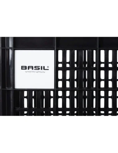 Basil fietskrat L 40L recycled zwart
